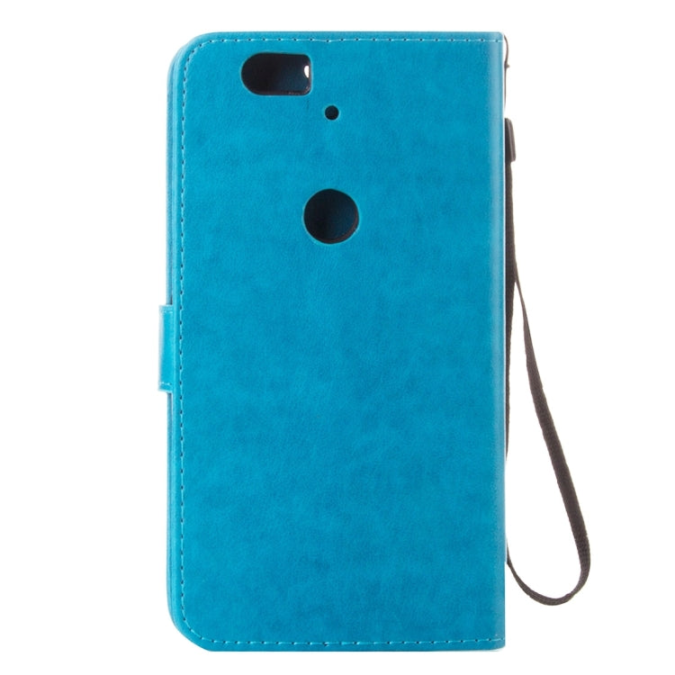 For Google Nexus 6P Crazy Horse Texture Printing Horizontal Flip Leather Case with Holder & Card Slots & Wallet & Lanyard