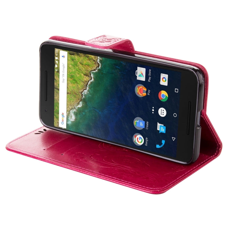 For Google Nexus 6P Crazy Horse Texture Printing Horizontal Flip Leather Case with Holder & Card Slots & Wallet & Lanyard