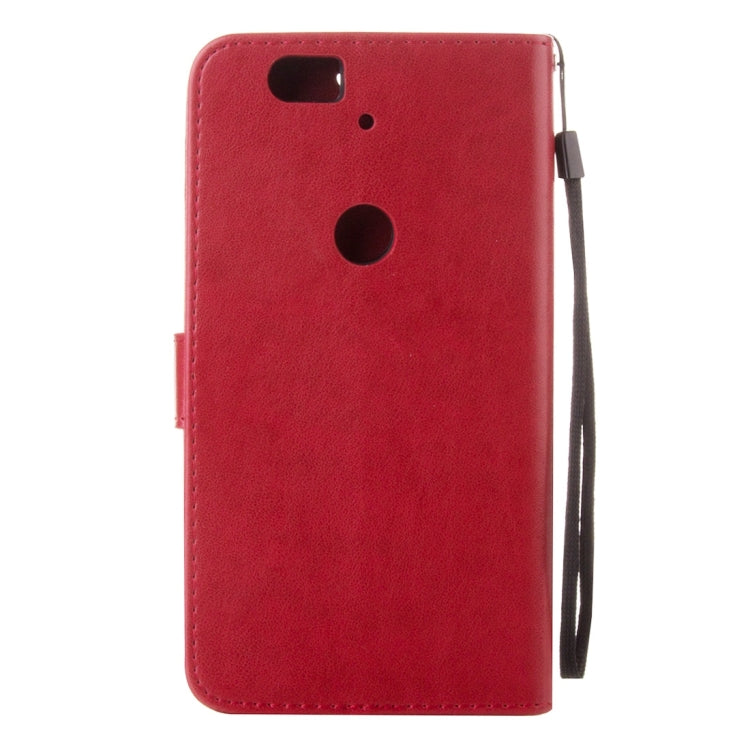 For Google Nexus 6P Crazy Horse Texture Printing Horizontal Flip Leather Case with Holder & Card Slots & Wallet & Lanyard