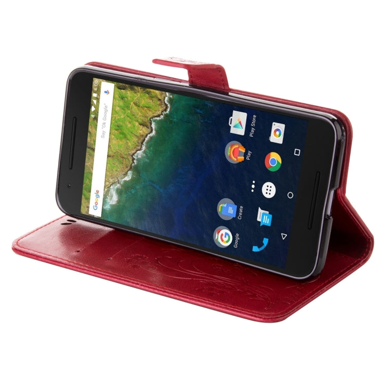 For Google Nexus 6P Crazy Horse Texture Printing Horizontal Flip Leather Case with Holder & Card Slots & Wallet & Lanyard