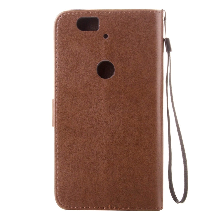 For Google Nexus 6P Crazy Horse Texture Printing Horizontal Flip Leather Case with Holder & Card Slots & Wallet & Lanyard