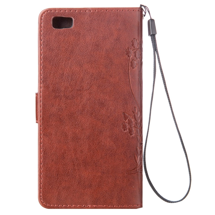 For Huawei  P8 Lite Crazy Horse Texture Printing Horizontal Flip Leather Case with Holder & Card Slots & Wallet & Lanyard
