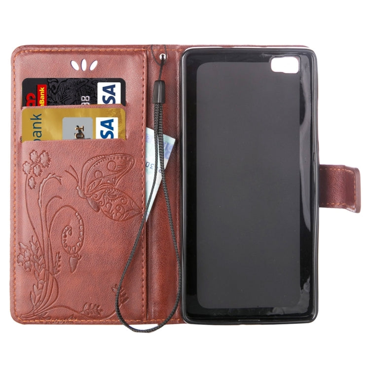 For Huawei  P8 Lite Crazy Horse Texture Printing Horizontal Flip Leather Case with Holder & Card Slots & Wallet & Lanyard
