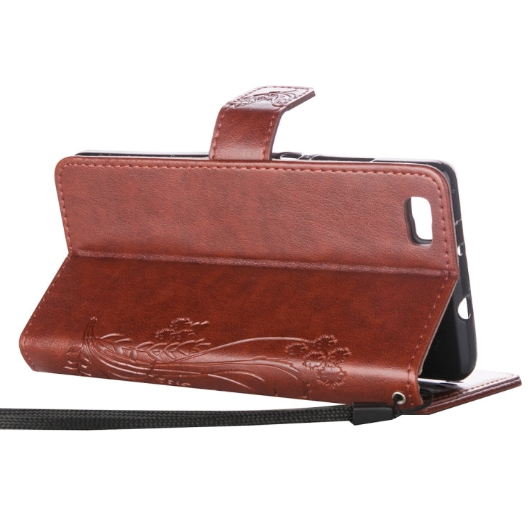 For Huawei  P8 Lite Crazy Horse Texture Printing Horizontal Flip Leather Case with Holder & Card Slots & Wallet & Lanyard