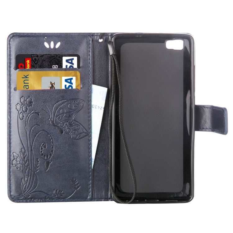 For Huawei  P8 Lite Crazy Horse Texture Printing Horizontal Flip Leather Case with Holder & Card Slots & Wallet & Lanyard