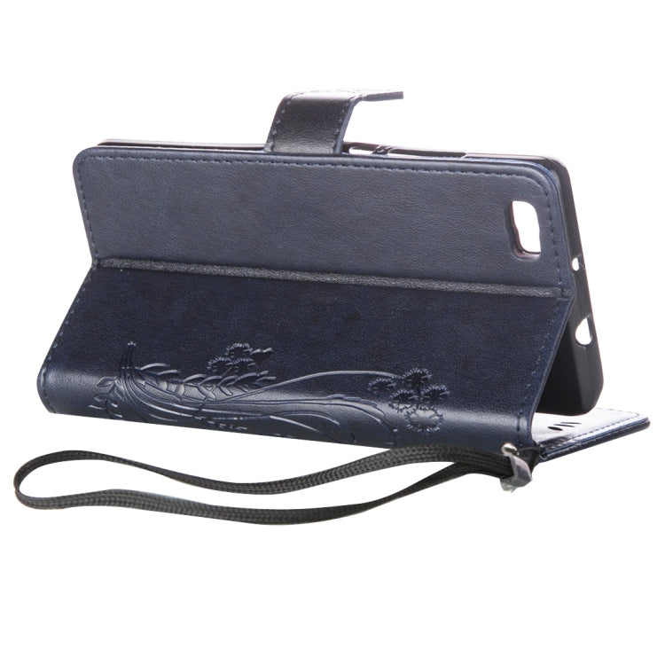 For Huawei  P8 Lite Crazy Horse Texture Printing Horizontal Flip Leather Case with Holder & Card Slots & Wallet & Lanyard