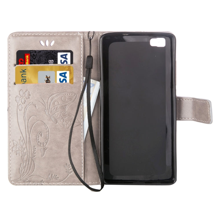 For Huawei  P8 Lite Crazy Horse Texture Printing Horizontal Flip Leather Case with Holder & Card Slots & Wallet & Lanyard