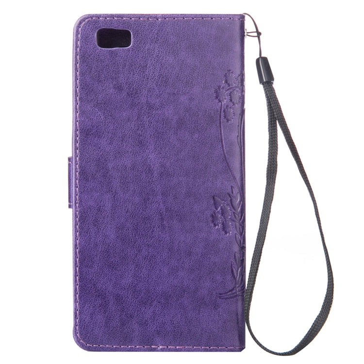 For Huawei  P8 Lite Crazy Horse Texture Printing Horizontal Flip Leather Case with Holder & Card Slots & Wallet & Lanyard