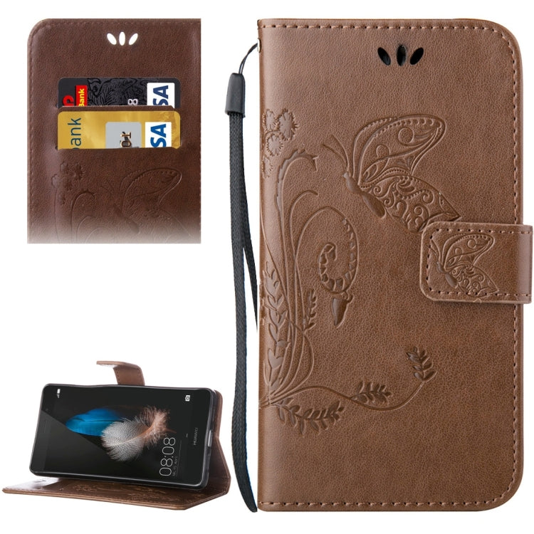 For Huawei  P8 Lite Crazy Horse Texture Printing Horizontal Flip Leather Case with Holder & Card Slots & Wallet & Lanyard