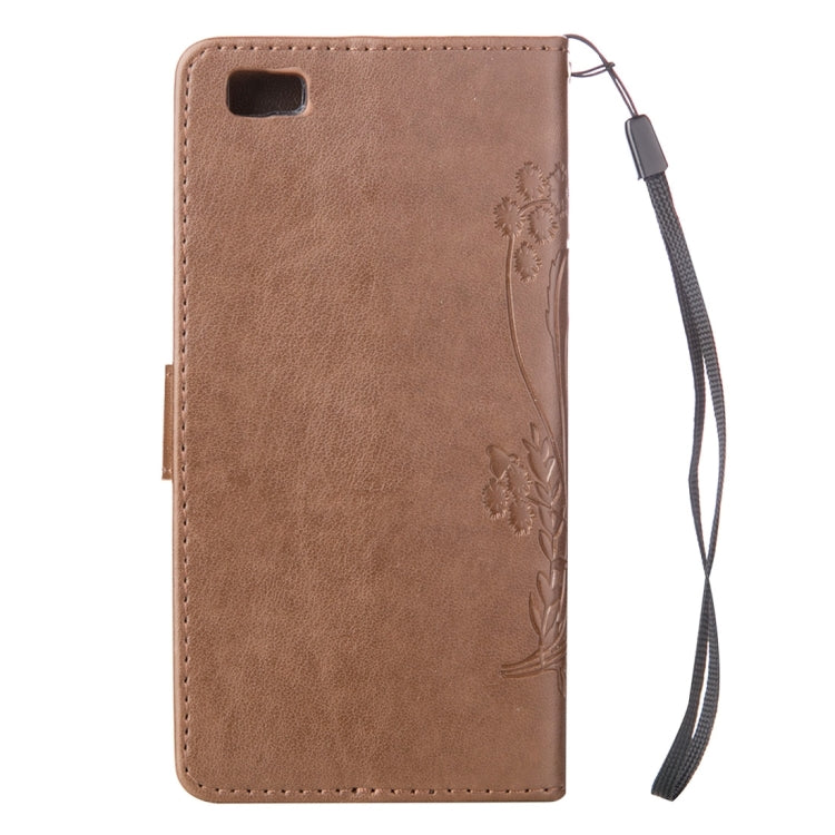 For Huawei  P8 Lite Crazy Horse Texture Printing Horizontal Flip Leather Case with Holder & Card Slots & Wallet & Lanyard