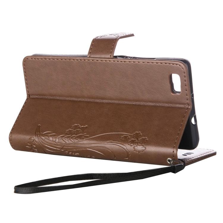 For Huawei  P8 Lite Crazy Horse Texture Printing Horizontal Flip Leather Case with Holder & Card Slots & Wallet & Lanyard