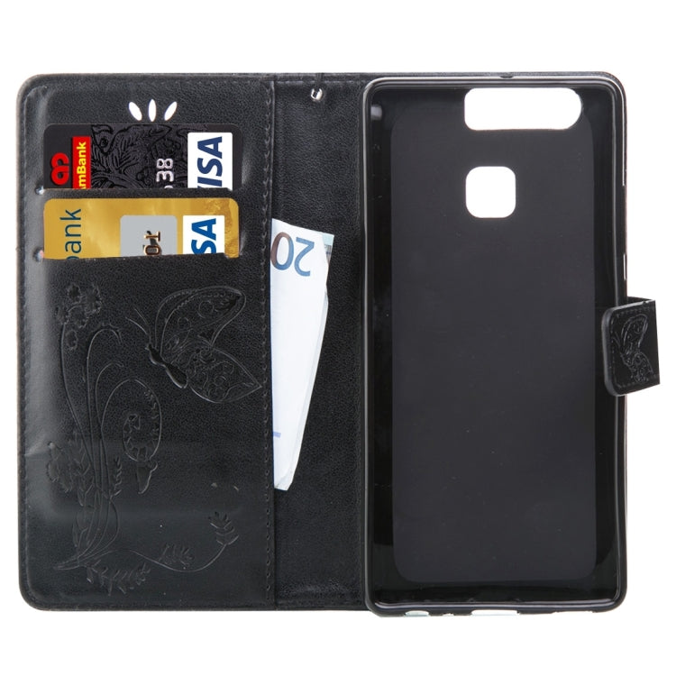 For Huawei  P9 Crazy Horse Texture Printing Horizontal Flip Leather Case with Holder & Card Slots & Wallet & Lanyard