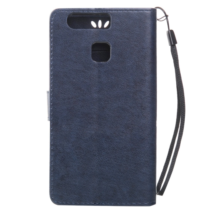 For Huawei  P9 Crazy Horse Texture Printing Horizontal Flip Leather Case with Holder & Card Slots & Wallet & Lanyard
