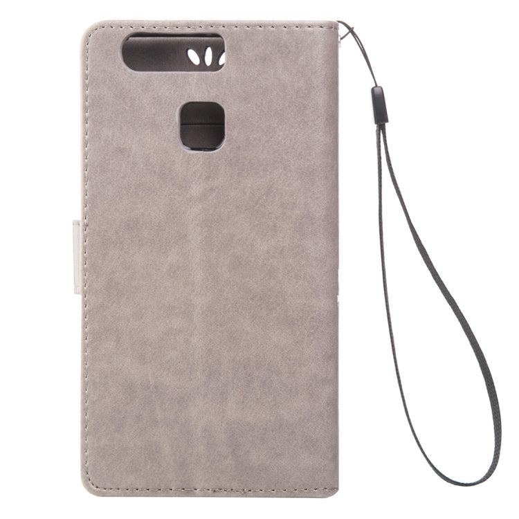 For Huawei  P9 Crazy Horse Texture Printing Horizontal Flip Leather Case with Holder & Card Slots & Wallet & Lanyard