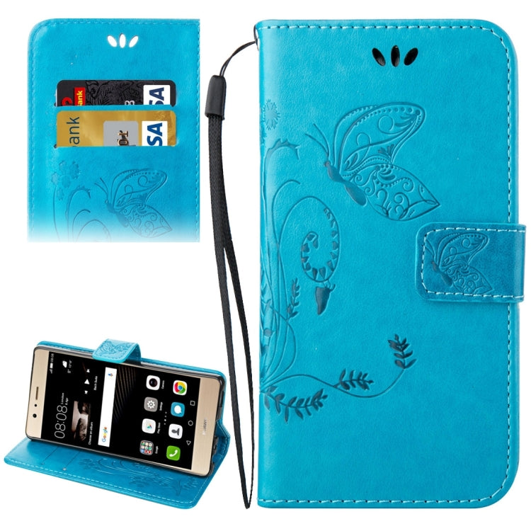 For Huawei  P9 Crazy Horse Texture Printing Horizontal Flip Leather Case with Holder & Card Slots & Wallet & Lanyard