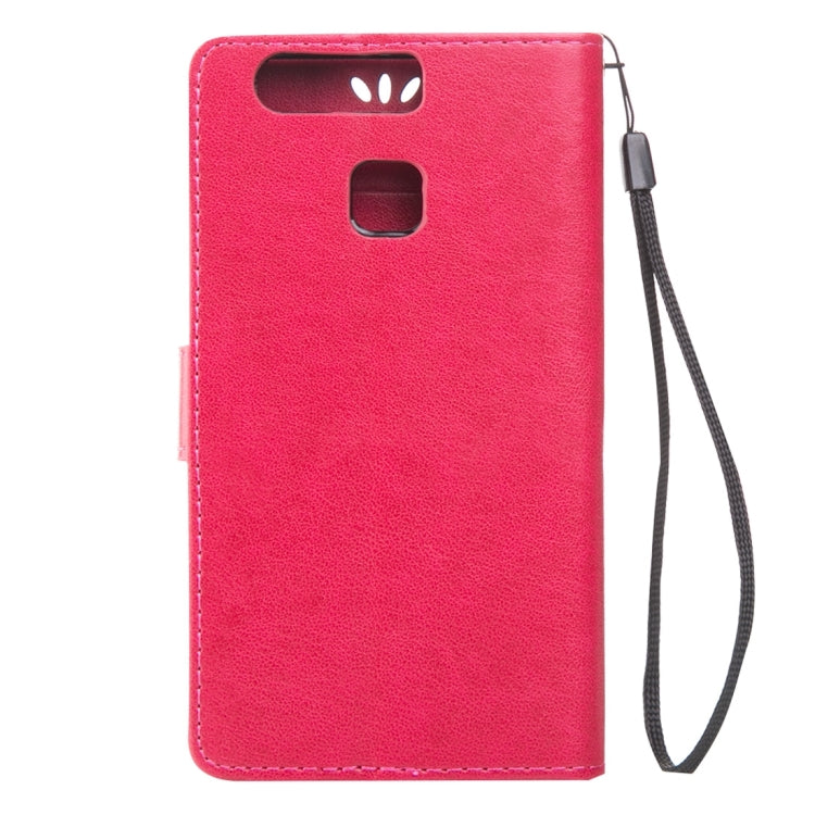 For Huawei  P9 Crazy Horse Texture Printing Horizontal Flip Leather Case with Holder & Card Slots & Wallet & Lanyard