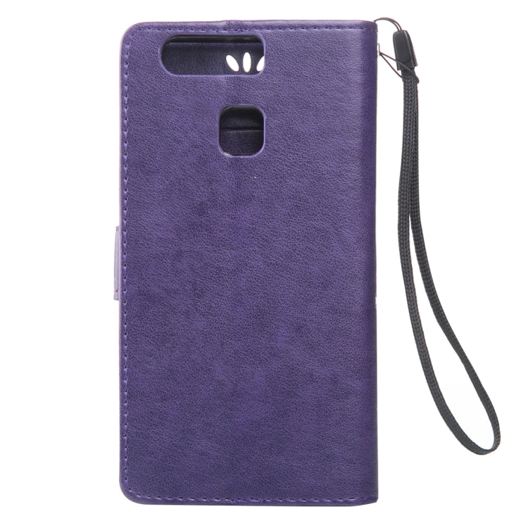 For Huawei  P9 Crazy Horse Texture Printing Horizontal Flip Leather Case with Holder & Card Slots & Wallet & Lanyard