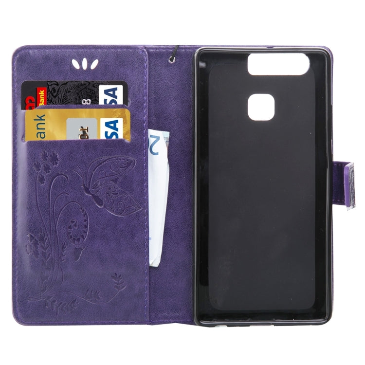 For Huawei  P9 Crazy Horse Texture Printing Horizontal Flip Leather Case with Holder & Card Slots & Wallet & Lanyard
