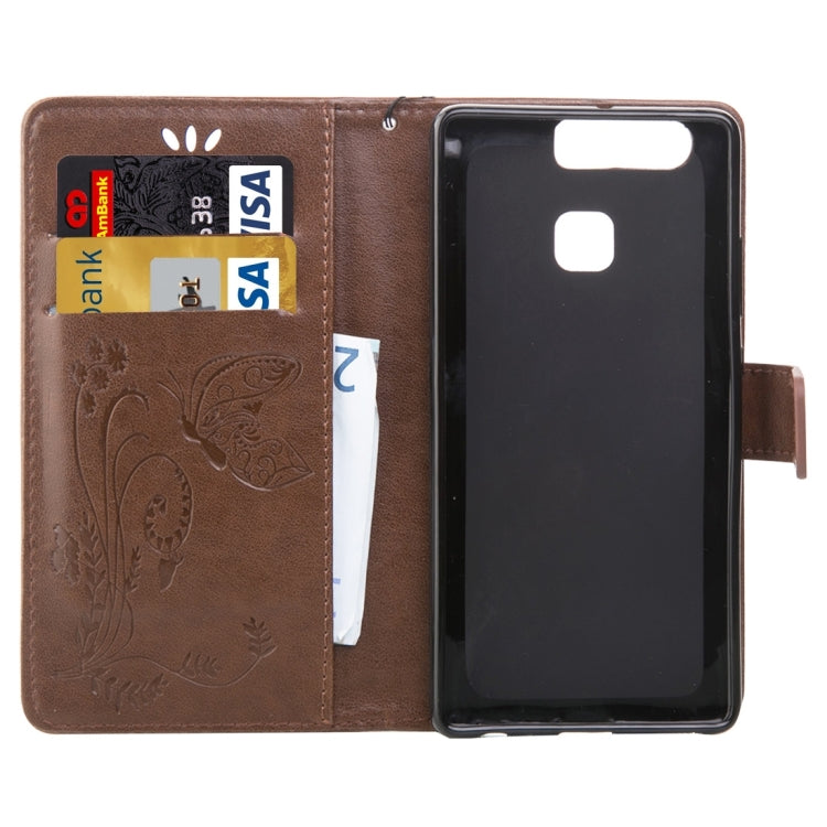 For Huawei  P9 Crazy Horse Texture Printing Horizontal Flip Leather Case with Holder & Card Slots & Wallet & Lanyard
