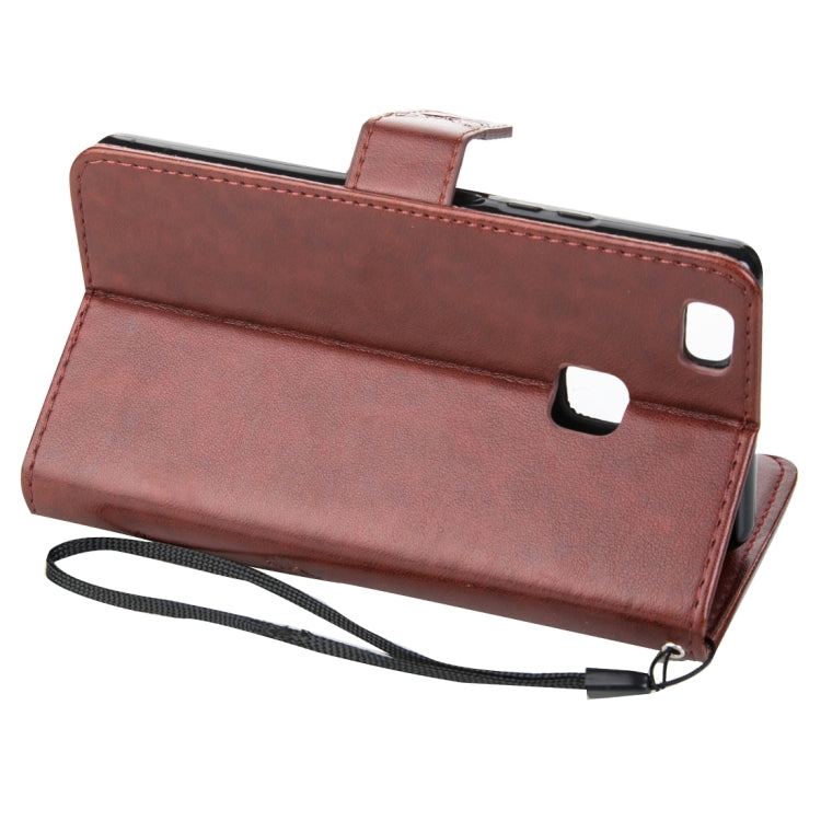 For Huawei  P9 Lite Crazy Horse Texture Printing Horizontal Flip Leather Case with Holder & Card Slots & Wallet & Lanyard