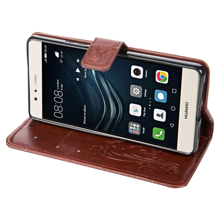 For Huawei  P9 Lite Crazy Horse Texture Printing Horizontal Flip Leather Case with Holder & Card Slots & Wallet & Lanyard