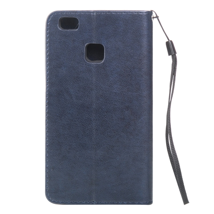 For Huawei  P9 Lite Crazy Horse Texture Printing Horizontal Flip Leather Case with Holder & Card Slots & Wallet & Lanyard