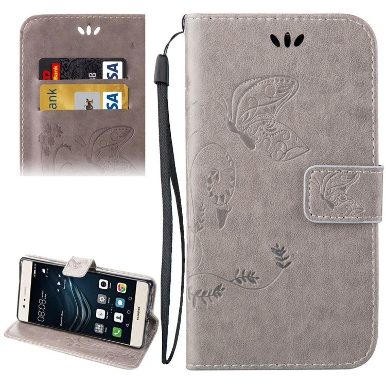 For Huawei  P9 Lite Crazy Horse Texture Printing Horizontal Flip Leather Case with Holder & Card Slots & Wallet & Lanyard