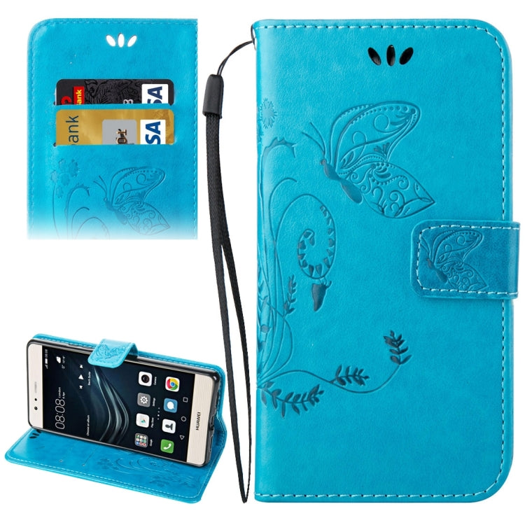 For Huawei  P9 Lite Crazy Horse Texture Printing Horizontal Flip Leather Case with Holder & Card Slots & Wallet & Lanyard