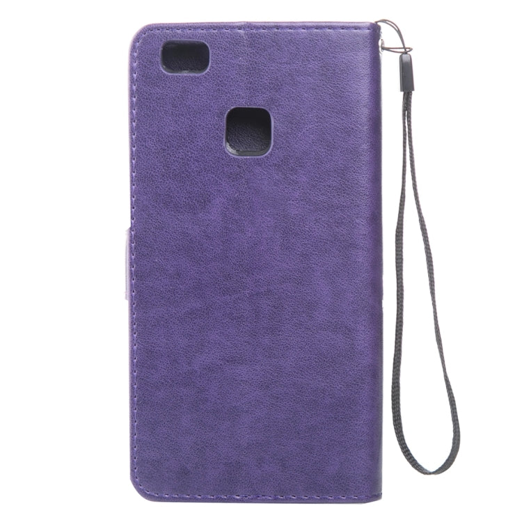 For Huawei  P9 Lite Crazy Horse Texture Printing Horizontal Flip Leather Case with Holder & Card Slots & Wallet & Lanyard