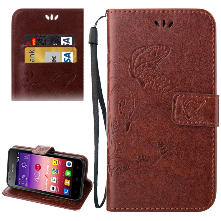 For Huawei  Ascend Y550 Crazy Horse Texture Printing Horizontal Flip Leather Case with Holder & Card Slots & Wallet & Lanyard