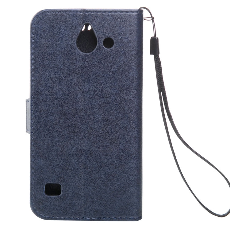 For Huawei  Ascend Y550 Crazy Horse Texture Printing Horizontal Flip Leather Case with Holder & Card Slots & Wallet & Lanyard
