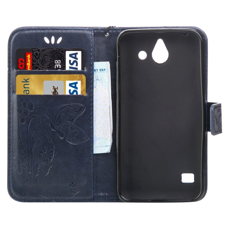 For Huawei  Ascend Y550 Crazy Horse Texture Printing Horizontal Flip Leather Case with Holder & Card Slots & Wallet & Lanyard