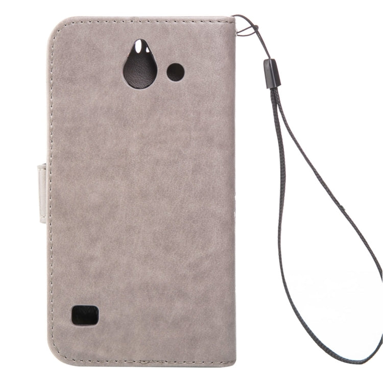 For Huawei  Ascend Y550 Crazy Horse Texture Printing Horizontal Flip Leather Case with Holder & Card Slots & Wallet & Lanyard