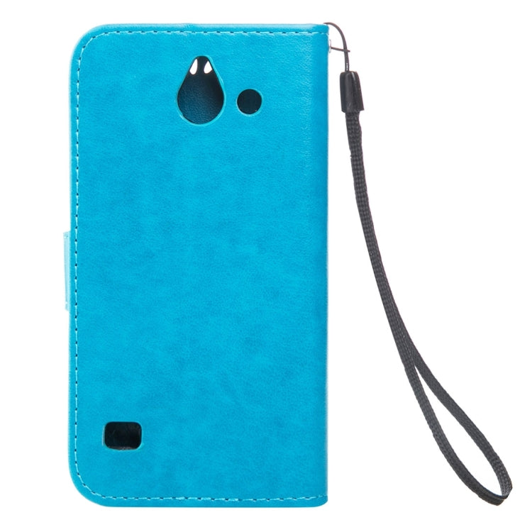 For Huawei  Ascend Y550 Crazy Horse Texture Printing Horizontal Flip Leather Case with Holder & Card Slots & Wallet & Lanyard