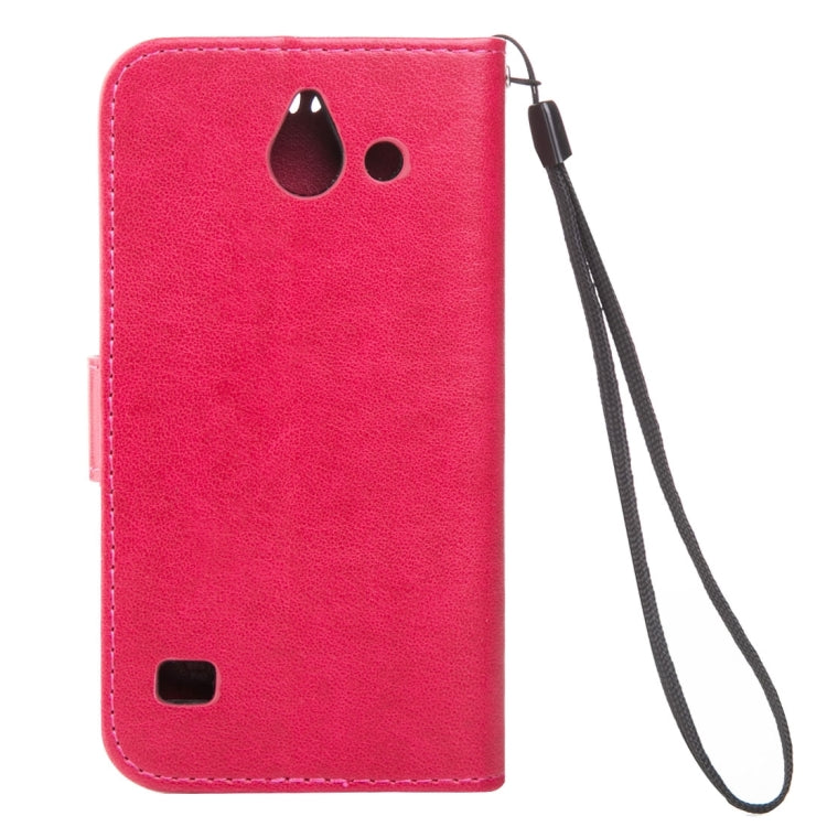 For Huawei  Ascend Y550 Crazy Horse Texture Printing Horizontal Flip Leather Case with Holder & Card Slots & Wallet & Lanyard