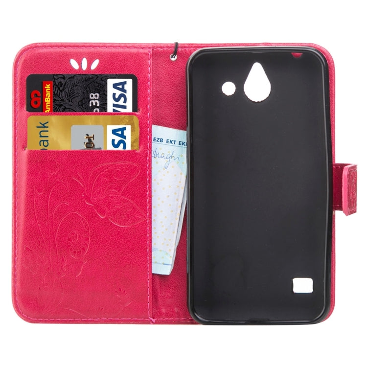 For Huawei  Ascend Y550 Crazy Horse Texture Printing Horizontal Flip Leather Case with Holder & Card Slots & Wallet & Lanyard