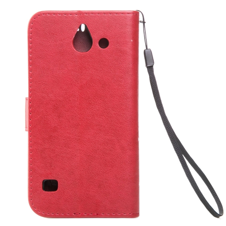 For Huawei  Ascend Y550 Crazy Horse Texture Printing Horizontal Flip Leather Case with Holder & Card Slots & Wallet & Lanyard