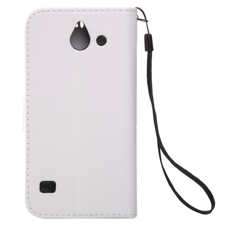 For Huawei  Ascend Y550 Crazy Horse Texture Printing Horizontal Flip Leather Case with Holder & Card Slots & Wallet & Lanyard