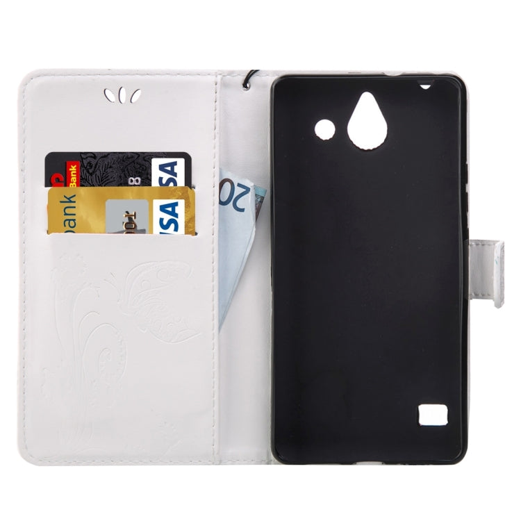 For Huawei  Ascend Y550 Crazy Horse Texture Printing Horizontal Flip Leather Case with Holder & Card Slots & Wallet & Lanyard