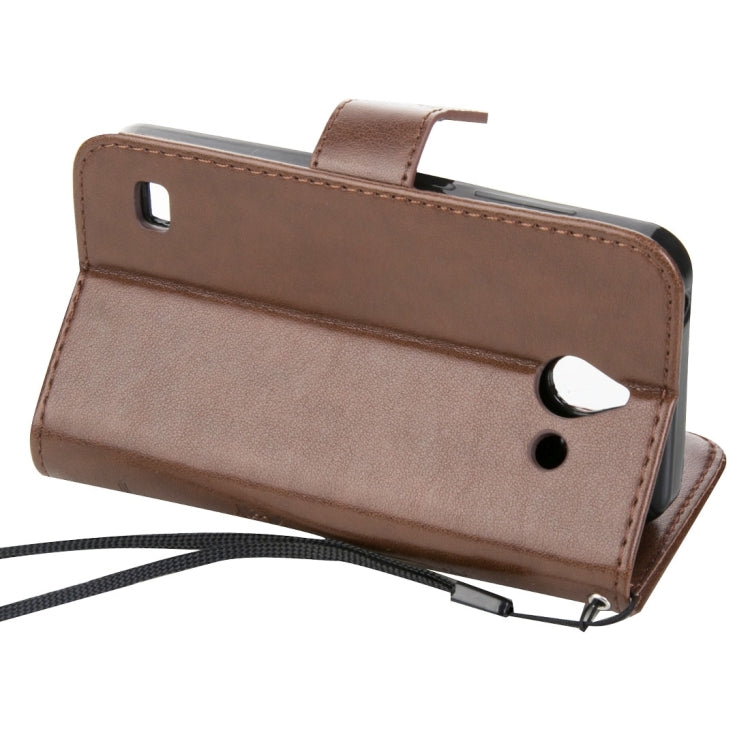 For Huawei  Ascend Y550 Crazy Horse Texture Printing Horizontal Flip Leather Case with Holder & Card Slots & Wallet & Lanyard