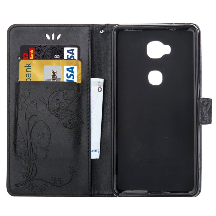 For Huawei  Honor 5X Crazy Horse Texture Printing Horizontal Flip Leather Case with Holder & Card Slots & Wallet & Lanyard