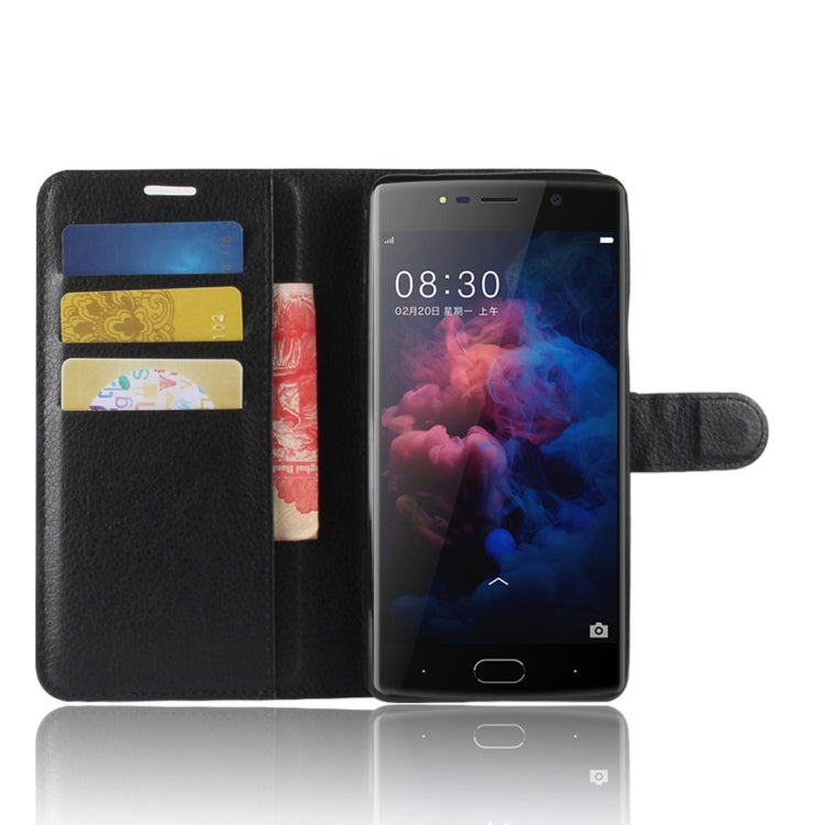 For DOOGEE  BL7000 Litchi Texture PU + TPU Horizontal Flip Leather Case with Holder & Card Slots & Wallet