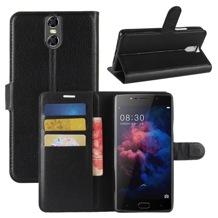 For DOOGEE  BL7000 Litchi Texture PU + TPU Horizontal Flip Leather Case with Holder & Card Slots & Wallet