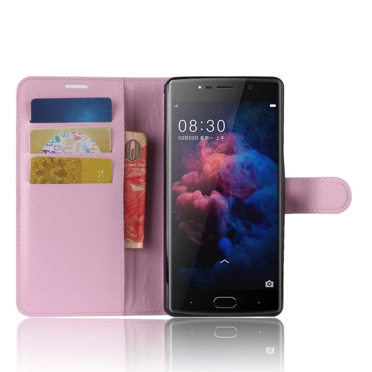 For DOOGEE  BL7000 Litchi Texture PU + TPU Horizontal Flip Leather Case with Holder & Card Slots & Wallet