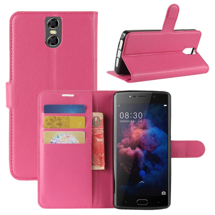 For DOOGEE  BL7000 Litchi Texture PU + TPU Horizontal Flip Leather Case with Holder & Card Slots & Wallet