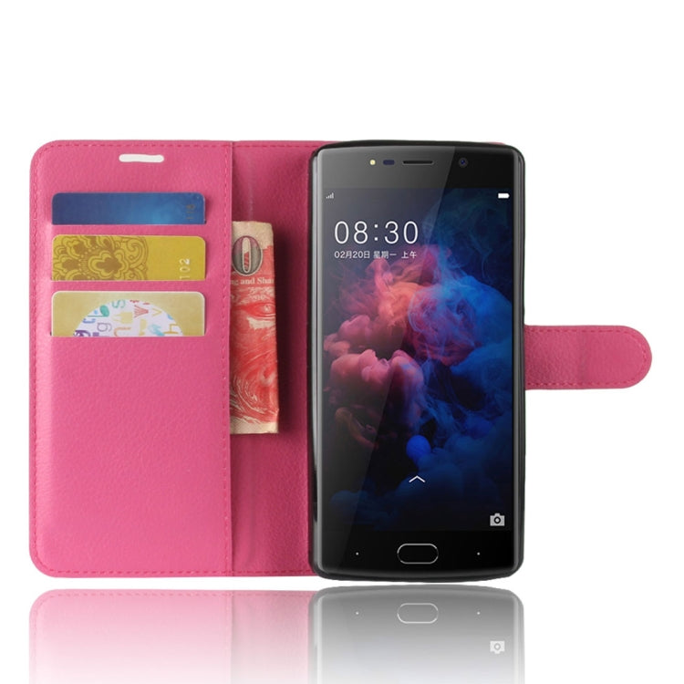 For DOOGEE  BL7000 Litchi Texture PU + TPU Horizontal Flip Leather Case with Holder & Card Slots & Wallet