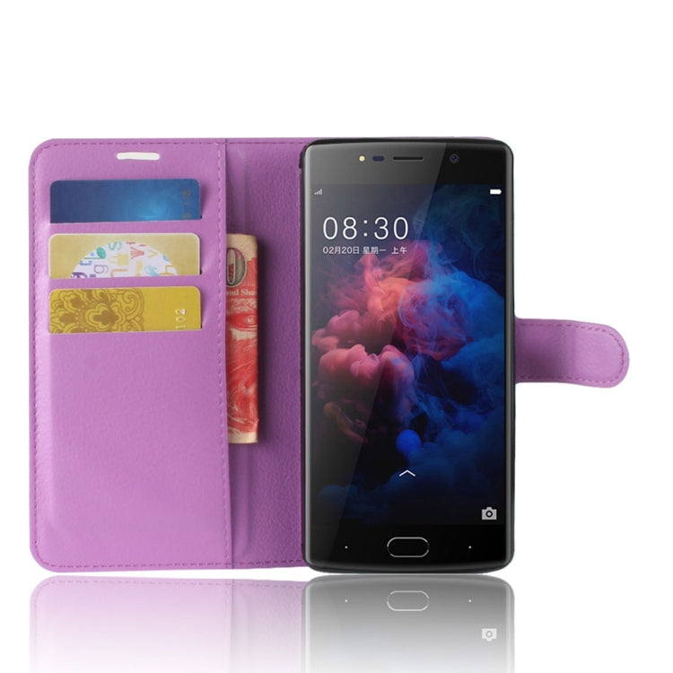 For DOOGEE  BL7000 Litchi Texture PU + TPU Horizontal Flip Leather Case with Holder & Card Slots & Wallet