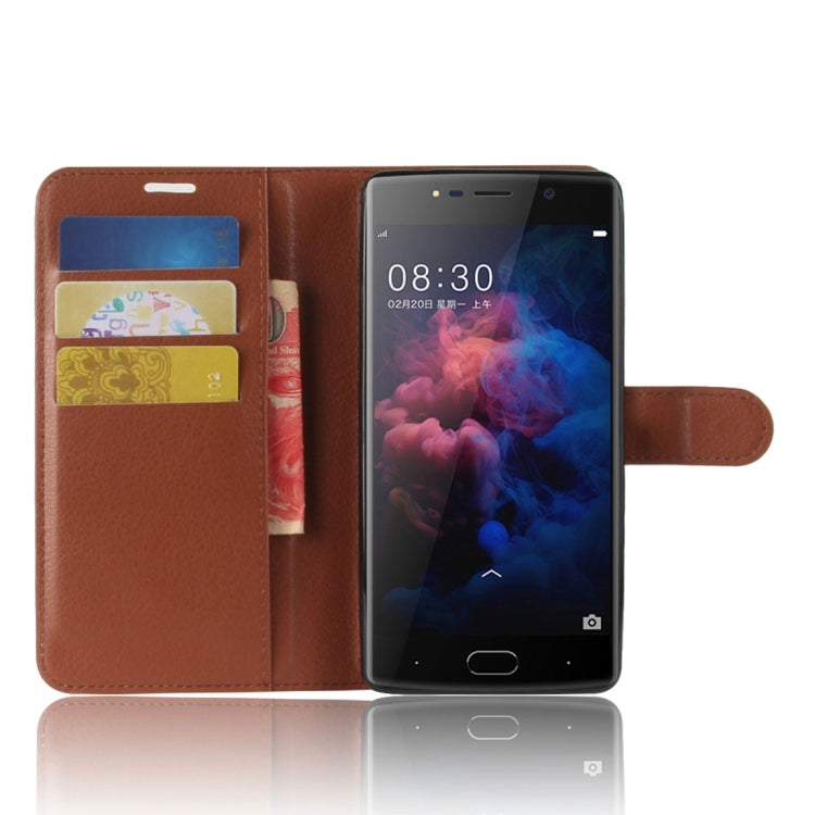 For DOOGEE  BL7000 Litchi Texture PU + TPU Horizontal Flip Leather Case with Holder & Card Slots & Wallet