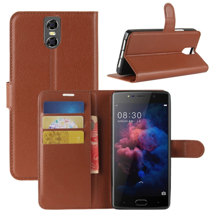 For DOOGEE  BL7000 Litchi Texture PU + TPU Horizontal Flip Leather Case with Holder & Card Slots & Wallet