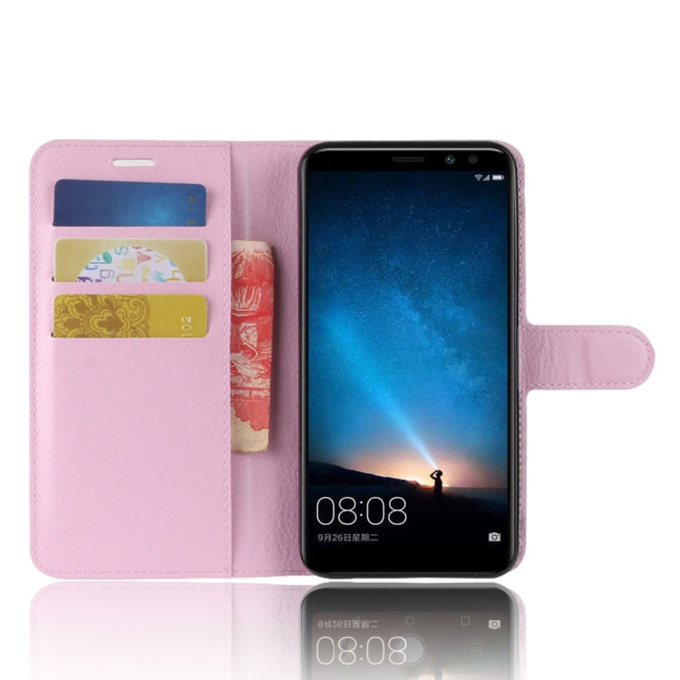 For Huawei  Mate 10 Lite Litchi Texture PU + TPU Horizontal Flip Leather Case with Holder & Card Slots & Wallet